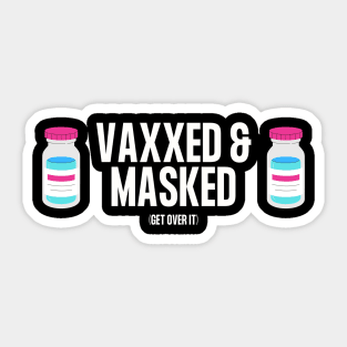 Vaxxed and Masked (Blue Vax) Sticker